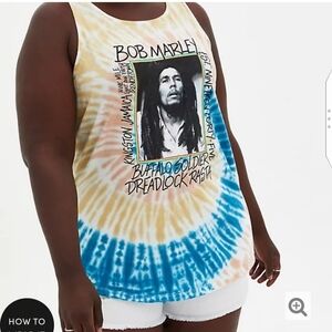 🆕BOB MARLEY TIE-DYE SLASHED TANK